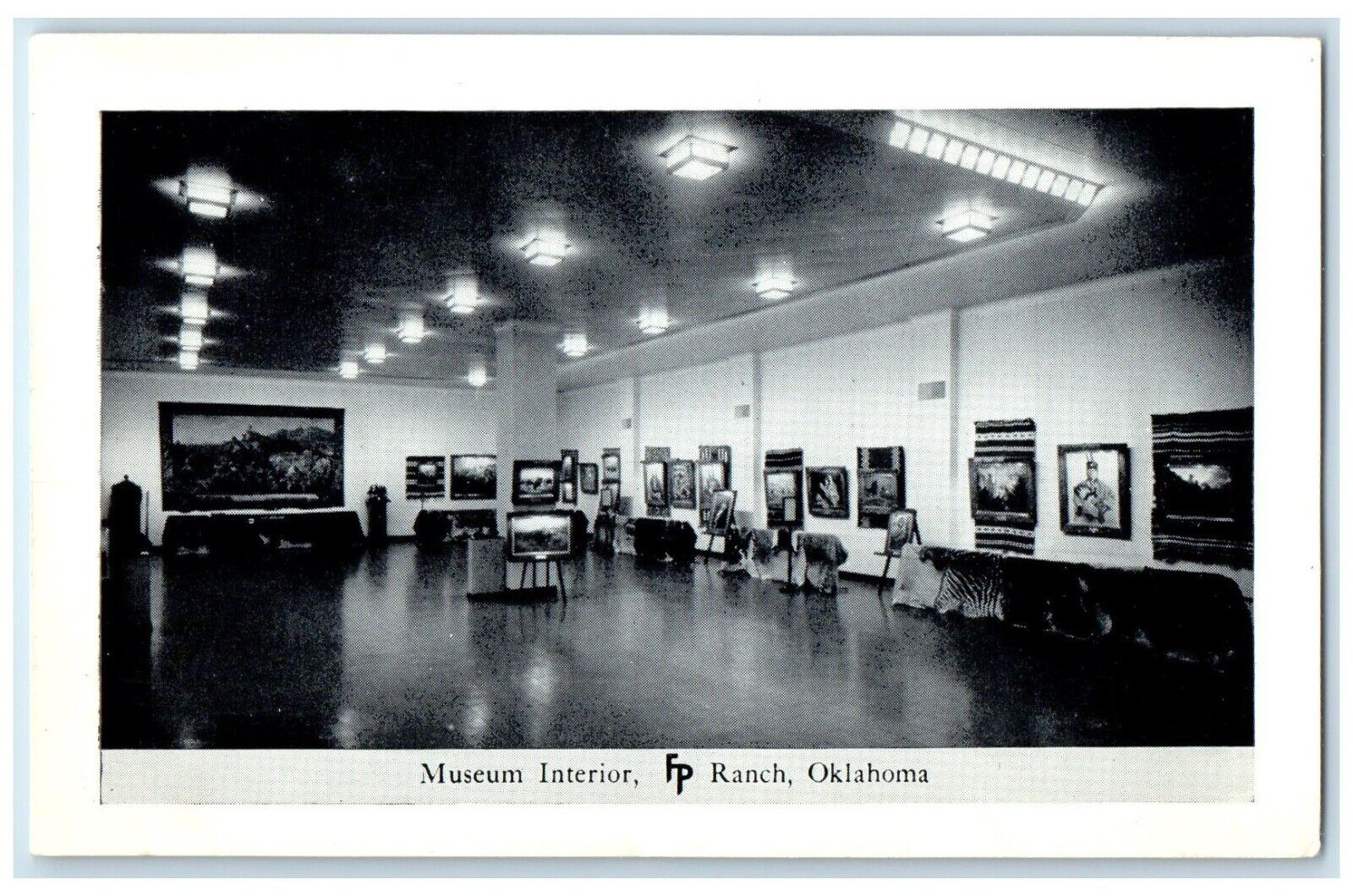 c1950\'s Museum Interior Frank Philips Ranch Woolaroc Oklahoma Vintage Postcard