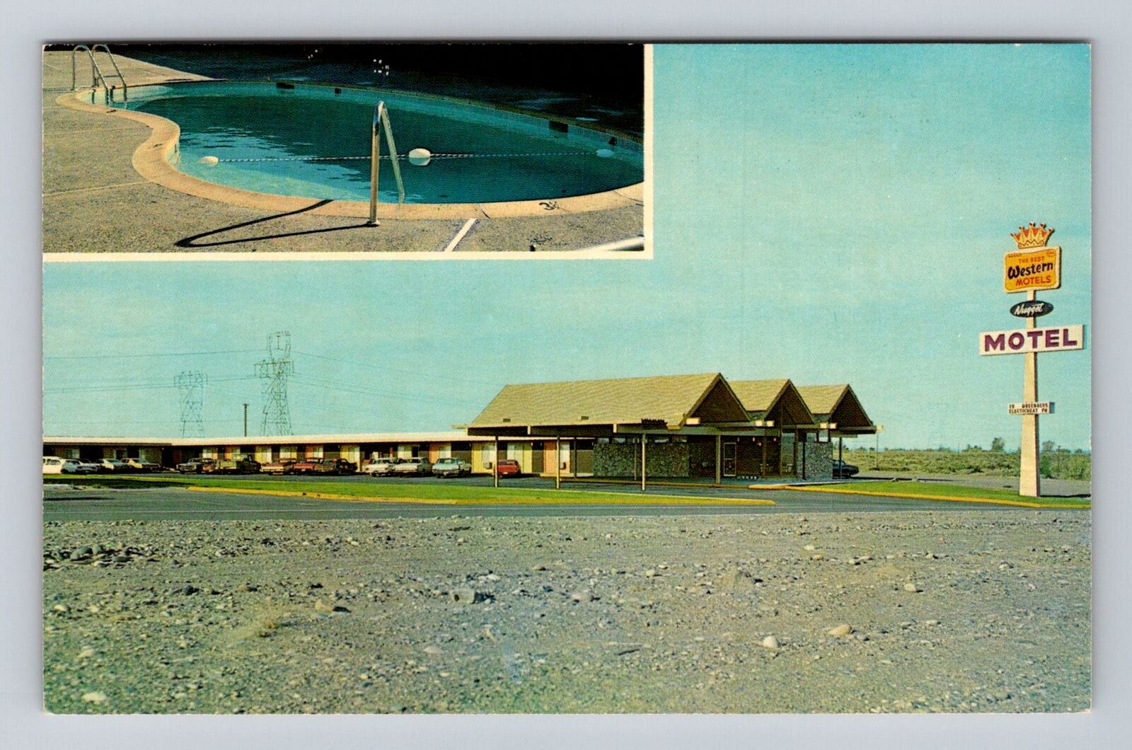 Boardman OR-Oregon, Nugget Motel Advertising, Vintage Souvenir Postcard