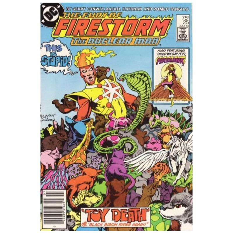 Fury of Firestorm (1982 series) #25 Newsstand in VF minus cond. DC comics [u%
