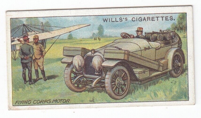 Vintage 1916 FRANCE World War 1 Vehicle Card FRENCH FLYING CORPS MOTOR