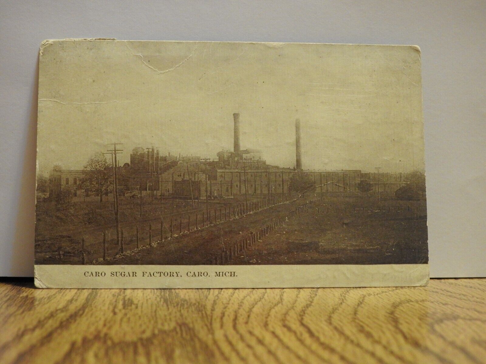 Caro Sugar Factory Caro, Michigan Vintage Lithograph Post Card Posted