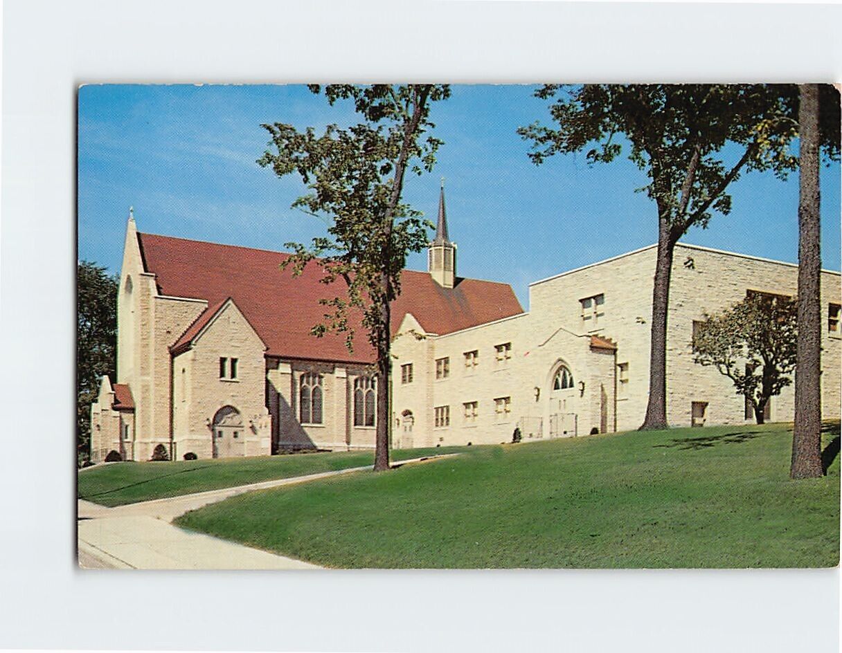 Postcard First Lutheran Church Manitowoc Wisconsin USA