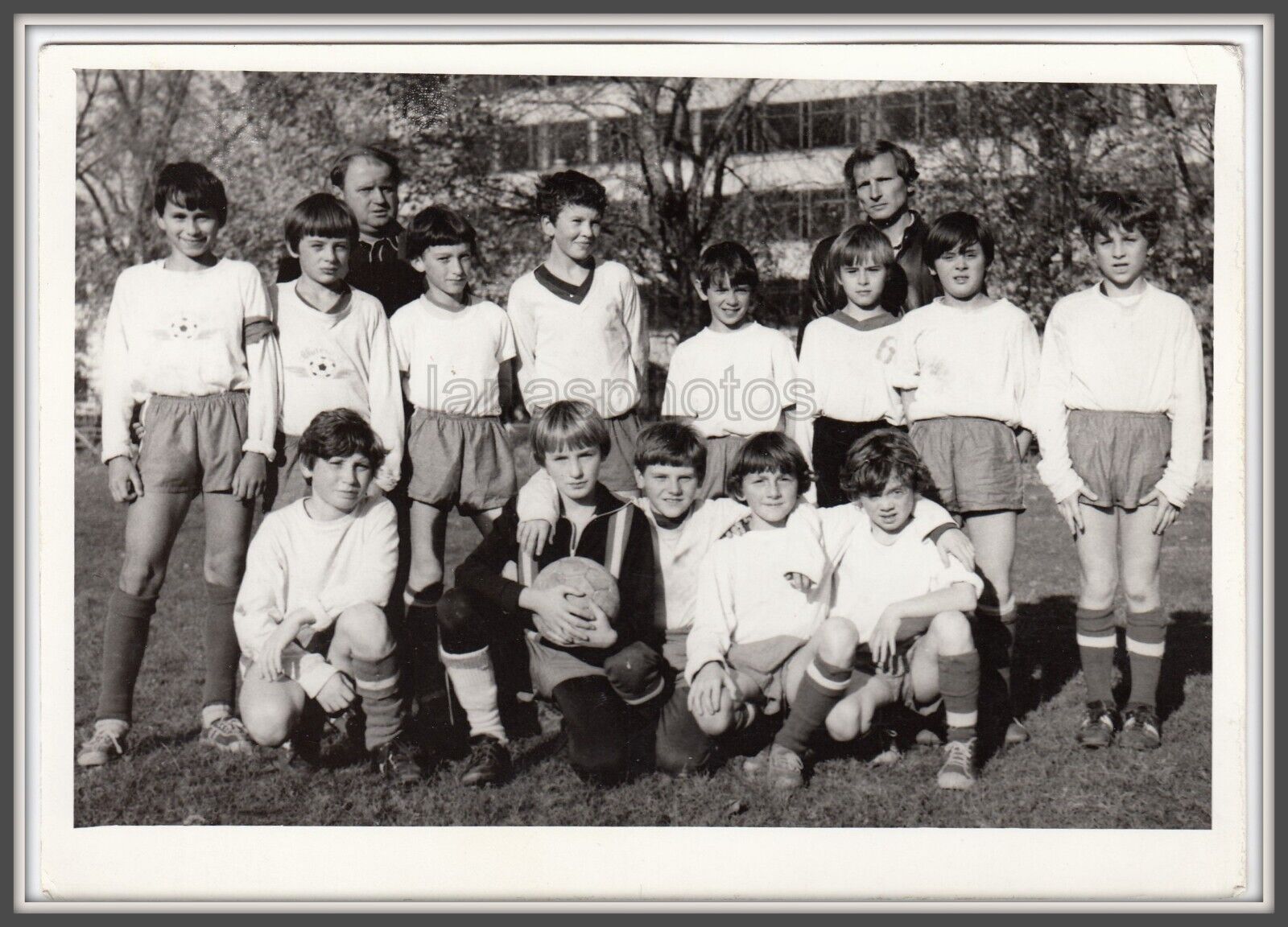Football Soccer School team Handsome youg boy teen Sports uniform vintage photo