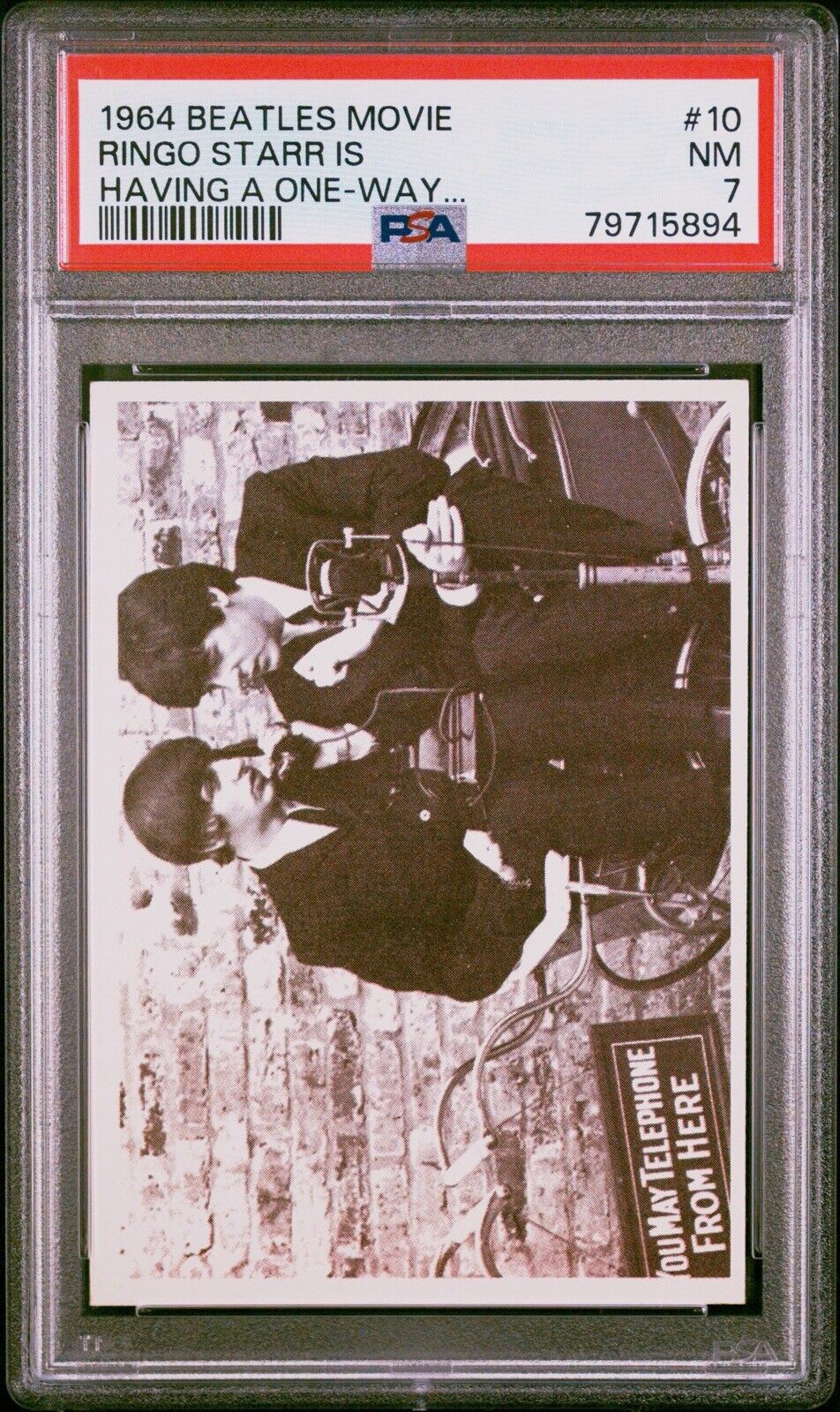 1964 Topps Beatles Movie A Hard Day’s Night Ringo and Paul #10 – PSA 7 (NM)