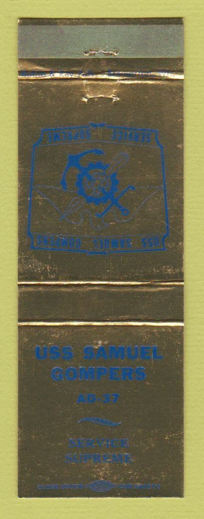 Matchbook Cover - USS Samuel Gompers Navy