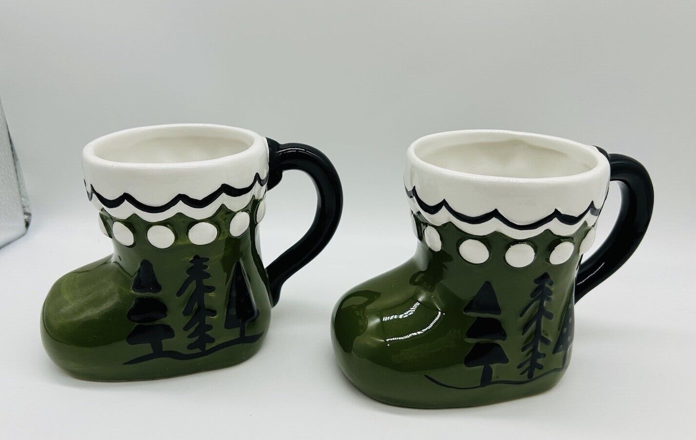 Elf Boot Coffee Mugs. Set Of 2