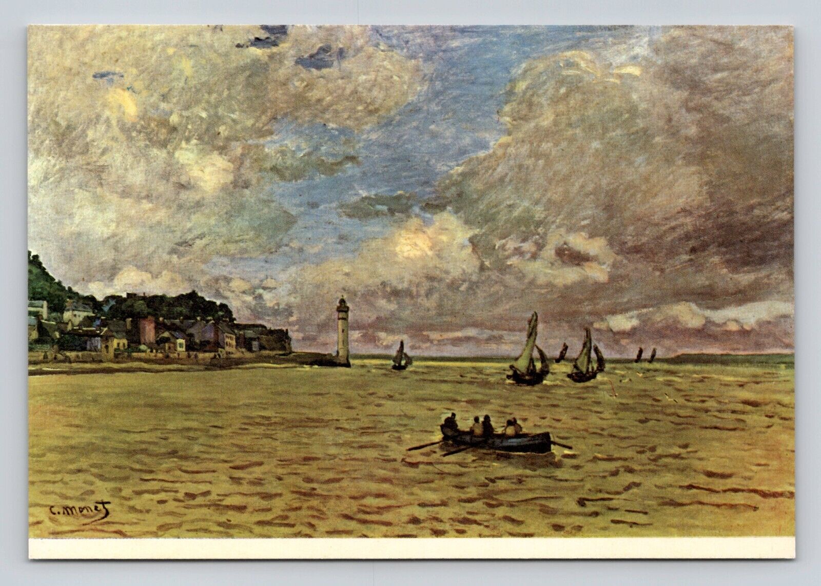 Postcard The Lighthouse At Honfleur Bu Claude Monet