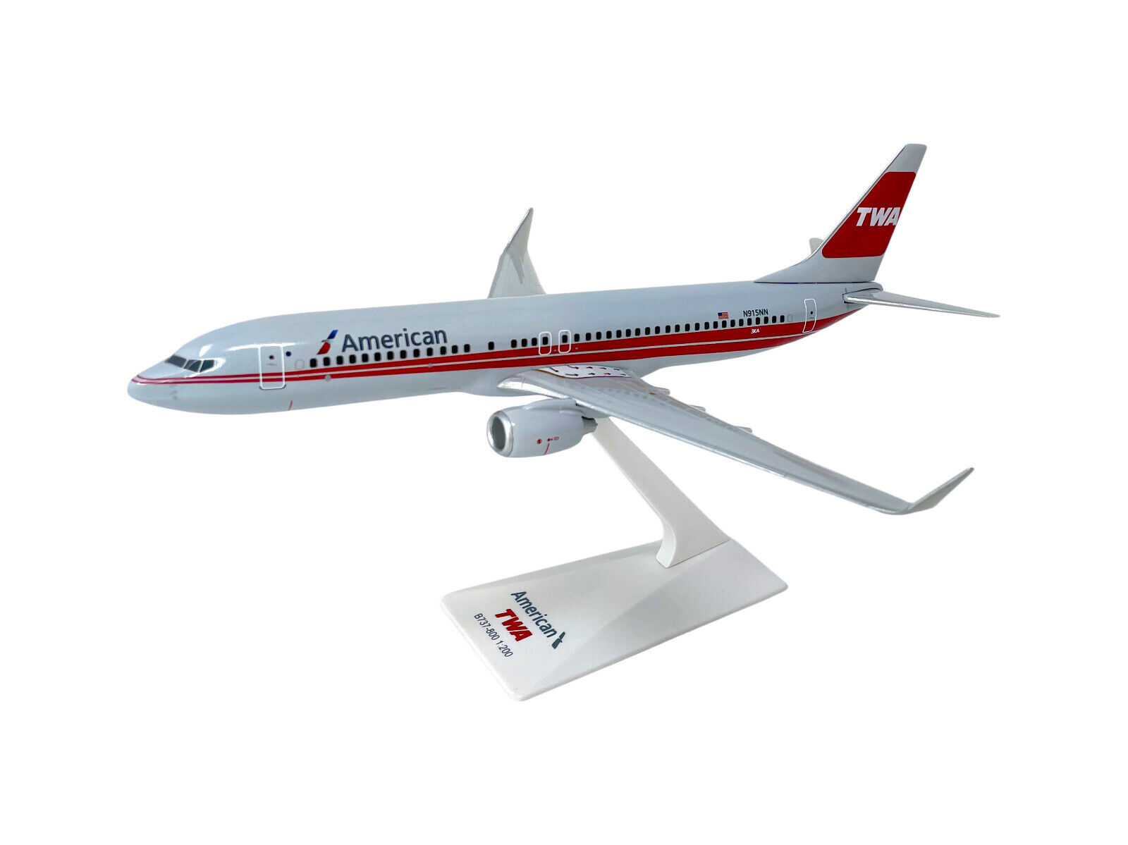 Flight Miniatures American/TWA 737-800 1:200 Scale Model Airplane