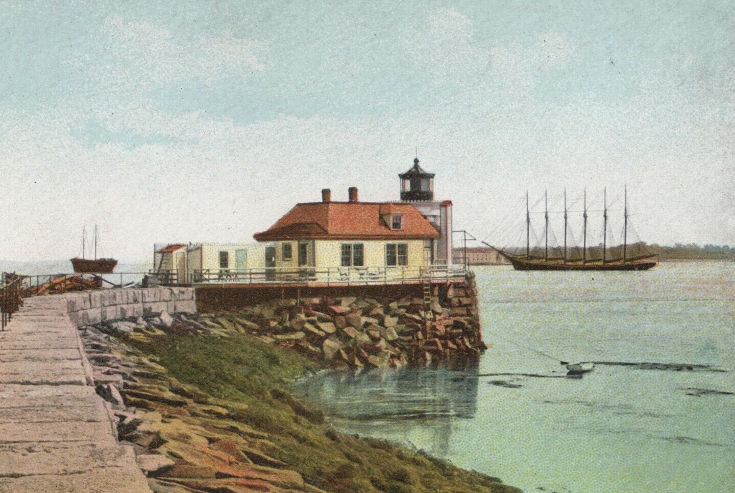 Bug Light House in South Portland Maine Undivided Back Vintage Post Card