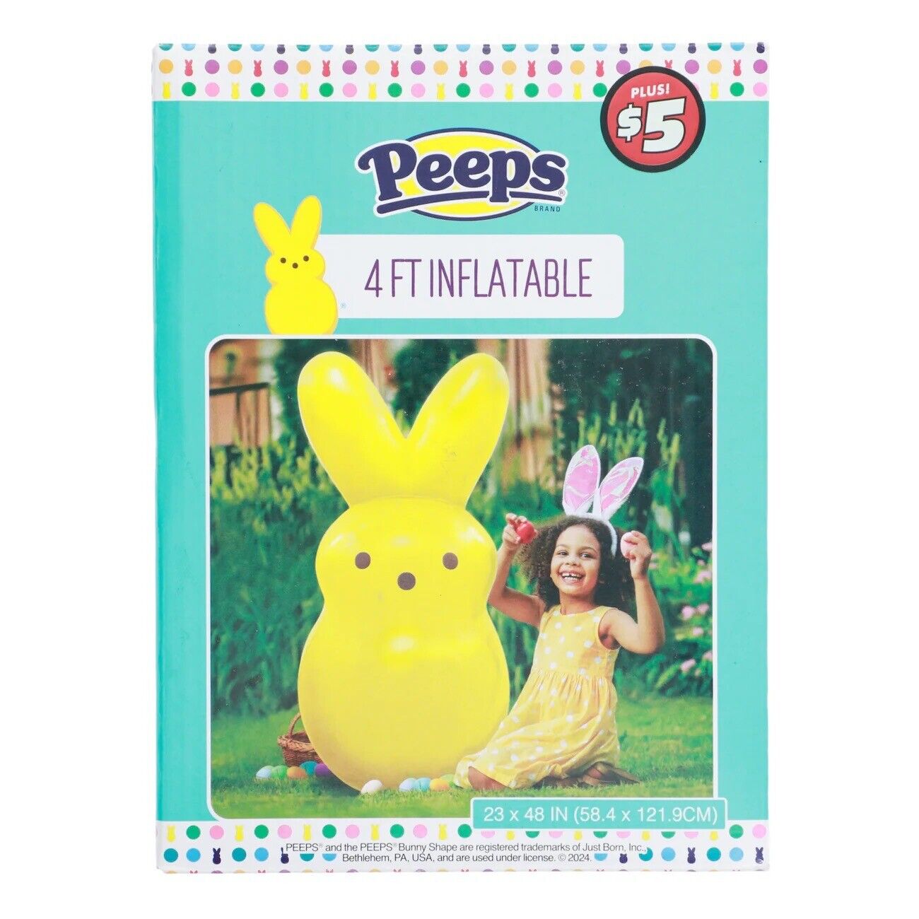 4’ Inflatable Peeps Brand New In Box 4 Ft Choice Blue Yellow Pink