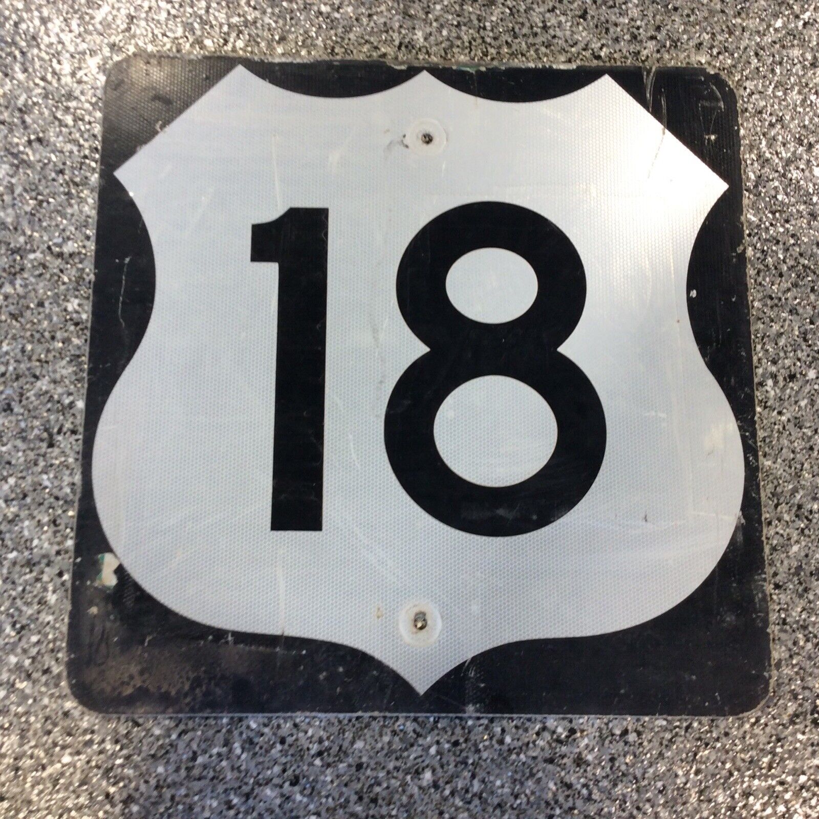 Retired Highway 18 Route Marker 24“ X 24“