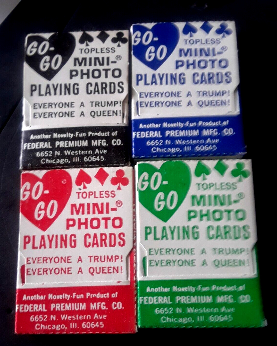 52 NUDE MINI PHOTOS VINTAGE POKER DECK 1960'S GO GO   4 SUITS  IN INDIVIDUAL BOX