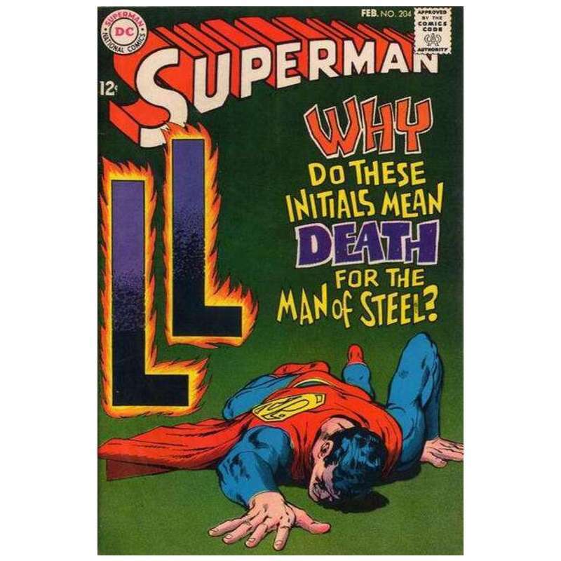 Superman (1939 series) #204 in Fine condition. DC comics [s