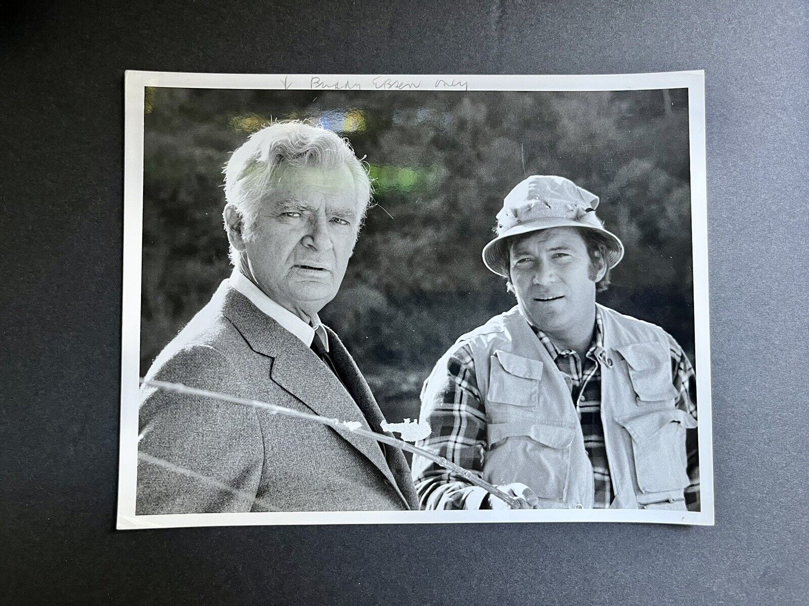 Barnaby Jones Press Photo 1973 Actors Buddy Ebsen and William Shatner