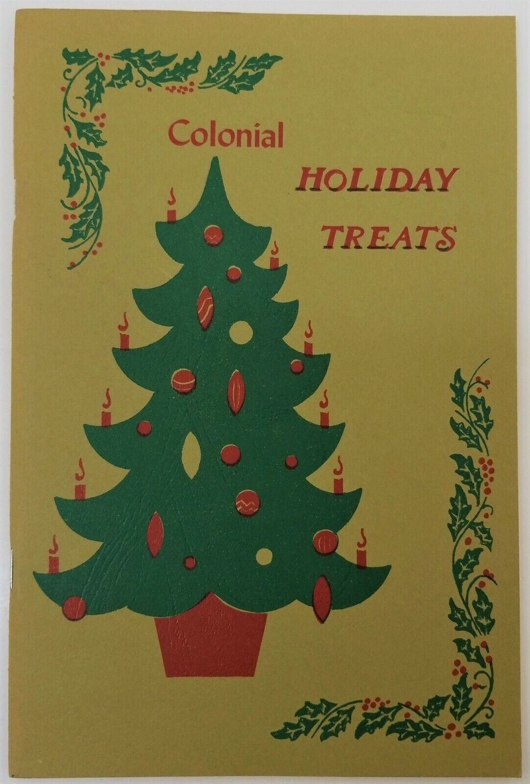 1971 Colonial Holiday Treats Recipe Booklet Cookbook Hutcraft Christmas Vintage