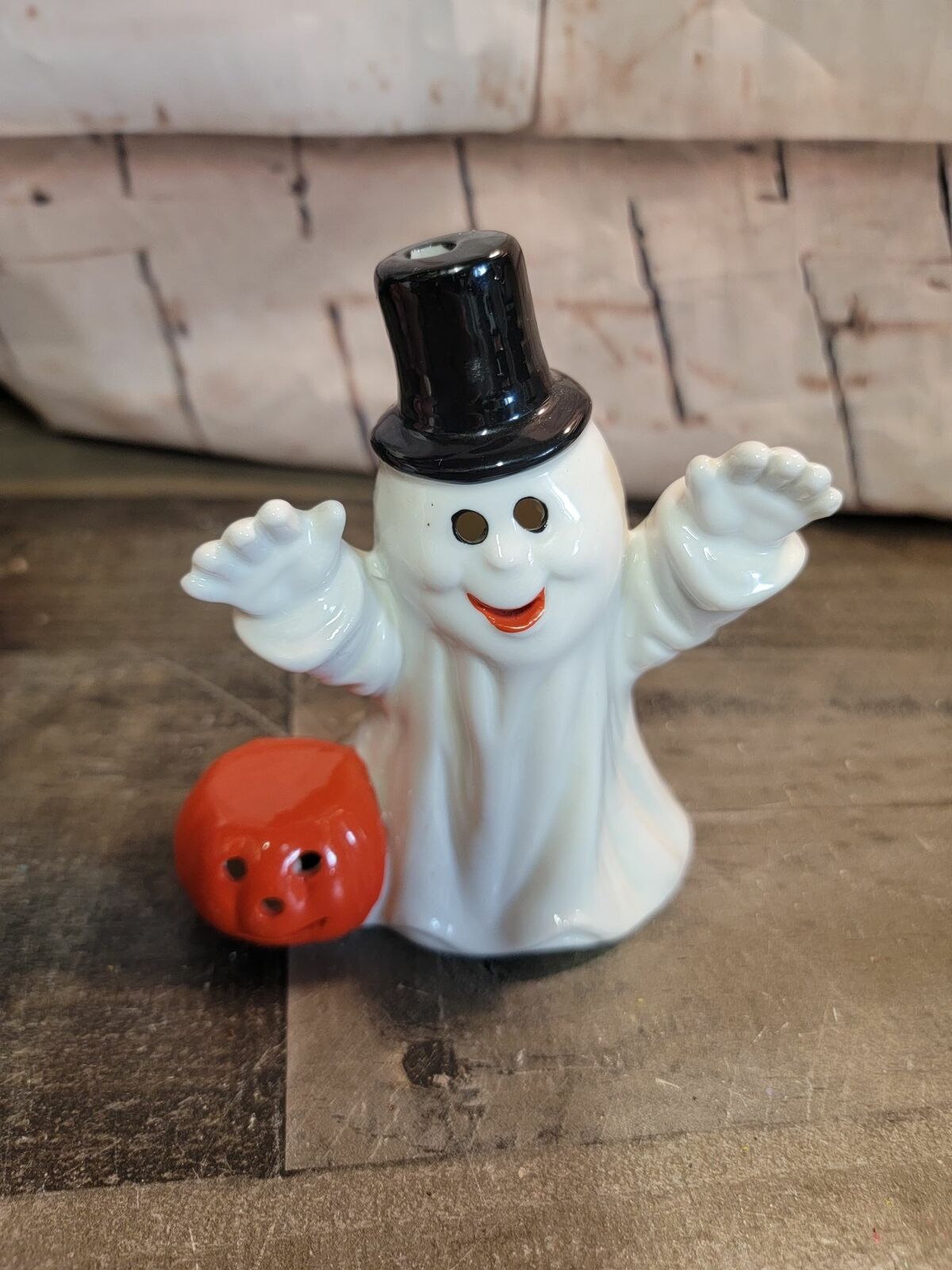 Silverstri ghost pumpkin Halloween tea light holder