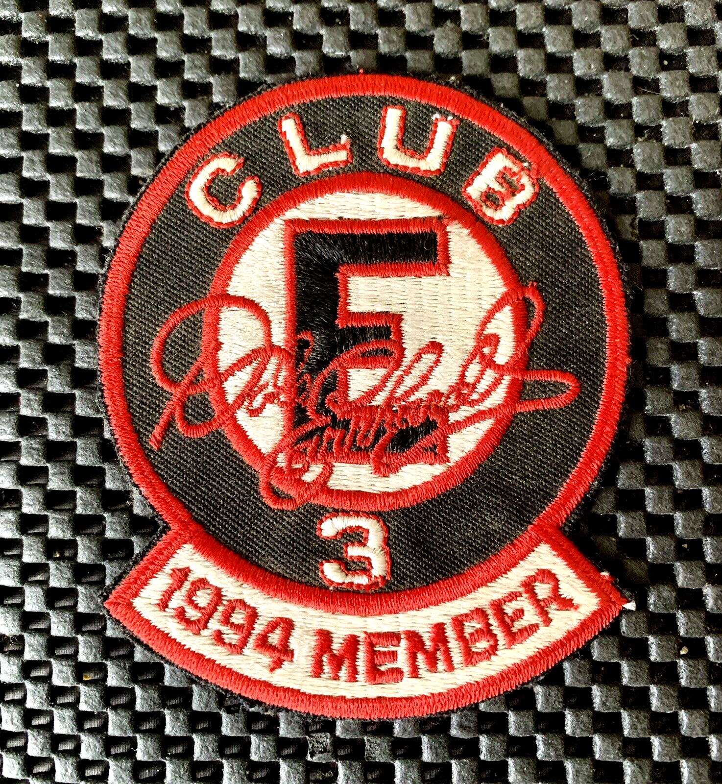 DALE EARNHARDT CLUB E 1994 MEMBER EMBROIDERED SEW ON PATCH NASCAR 3 1/4 x 4\