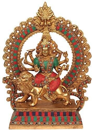 Durga Maa Brass - Statue Idol, Height 14.75 inches