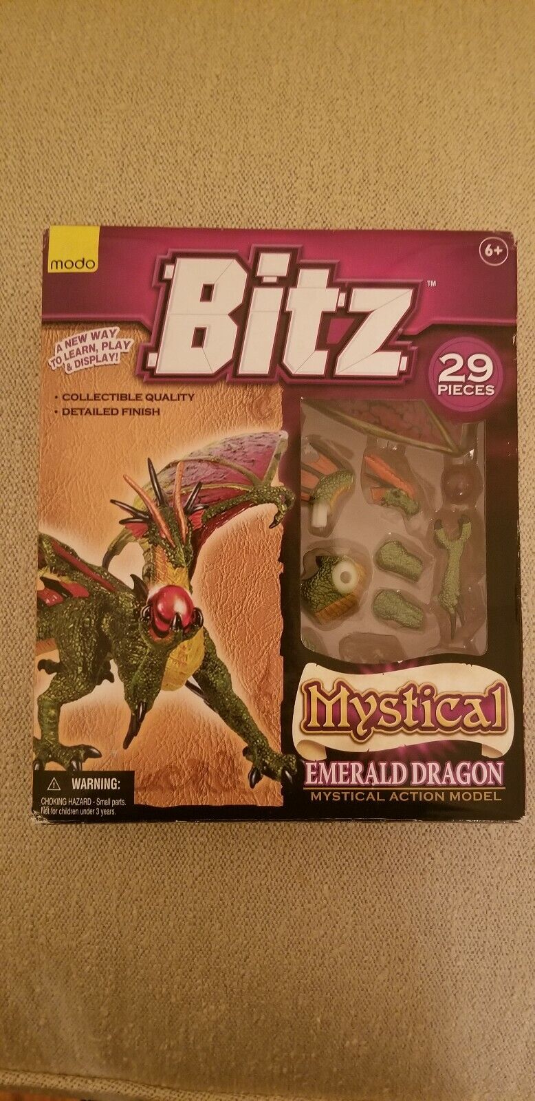 Modo Bitz Mystical Emerald Dragon Action Model 29 pieces 