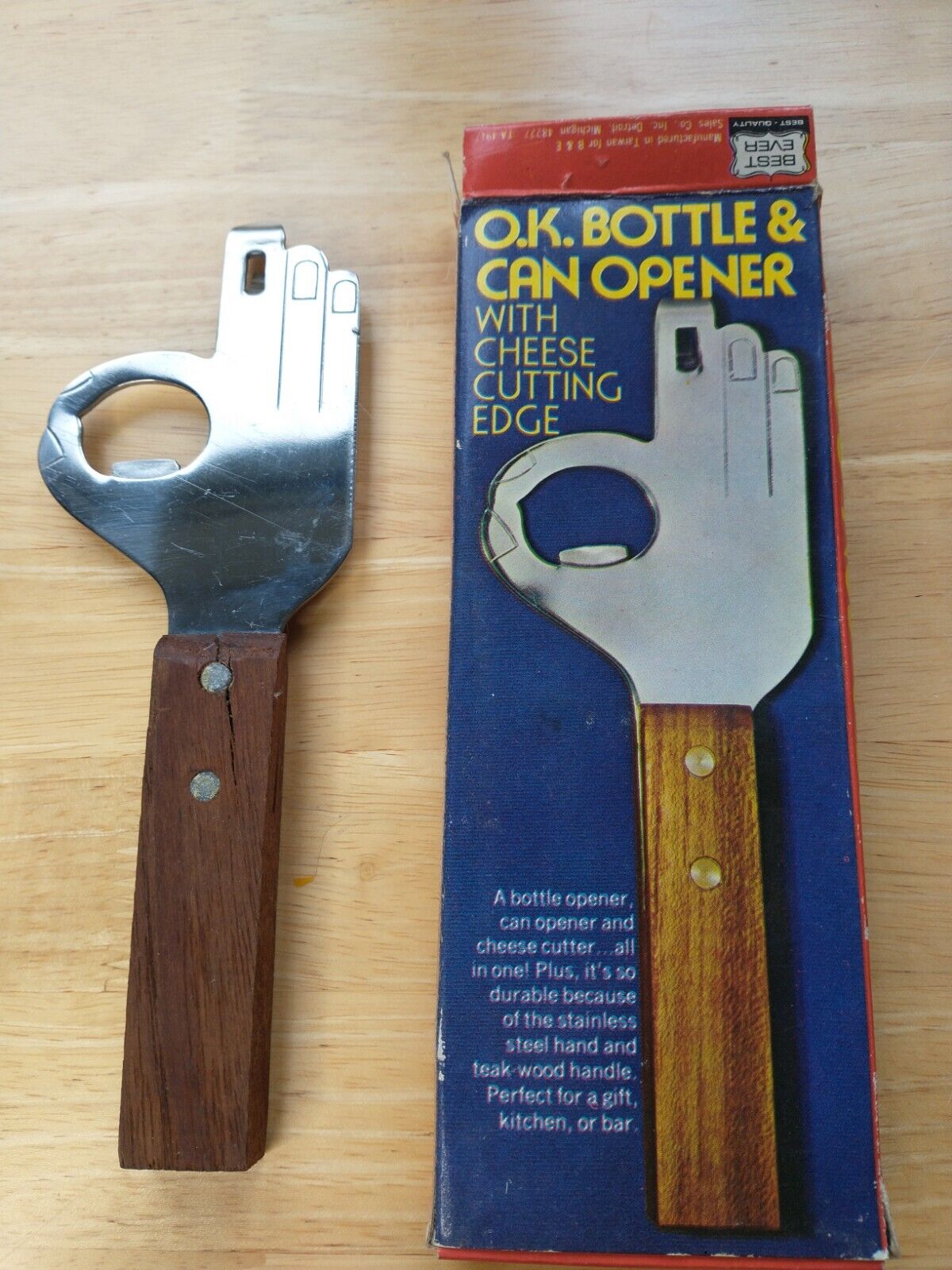 UNIQUE OK Bottle, Can Opener And Cheese Cutter 1970s