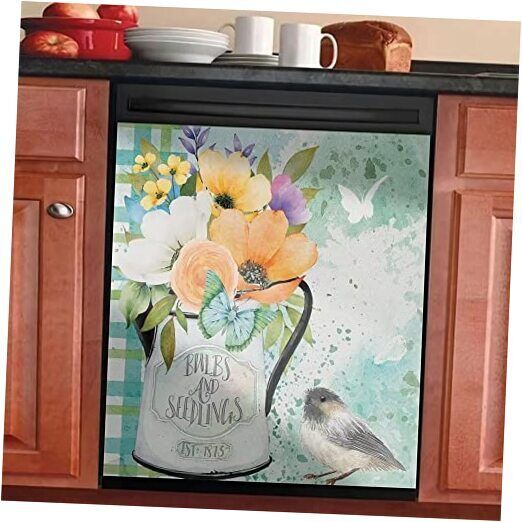 Small h Background Butterflies and 23 W x 26 H inches(Magnetic) Flower