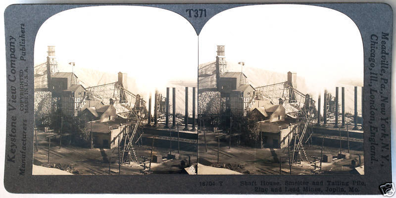Keystone Stereoview Shaft House & Smelter Zinc/Lead, MO of 1930’s T400 Set #T371