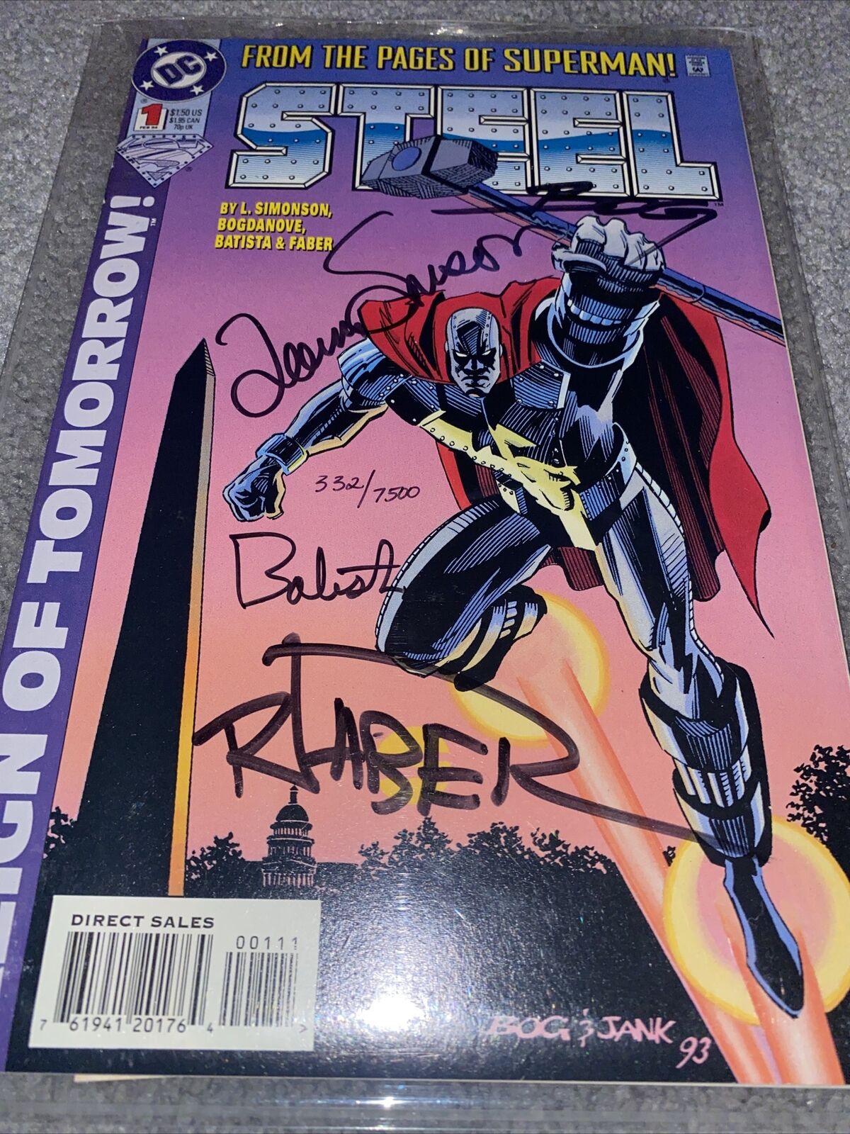 STEEL #1 (DC Comics, 1994) Reign of Tomorrow Signed By All 4 Artist W/ COA RARE