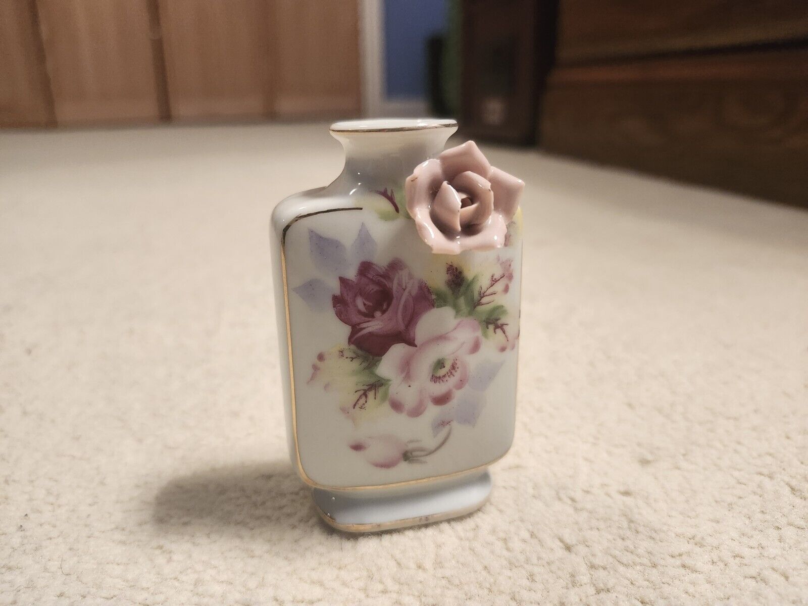 1940's - 1950's Handpainted Bud Vase Occupied Japan Decorative Ornate
