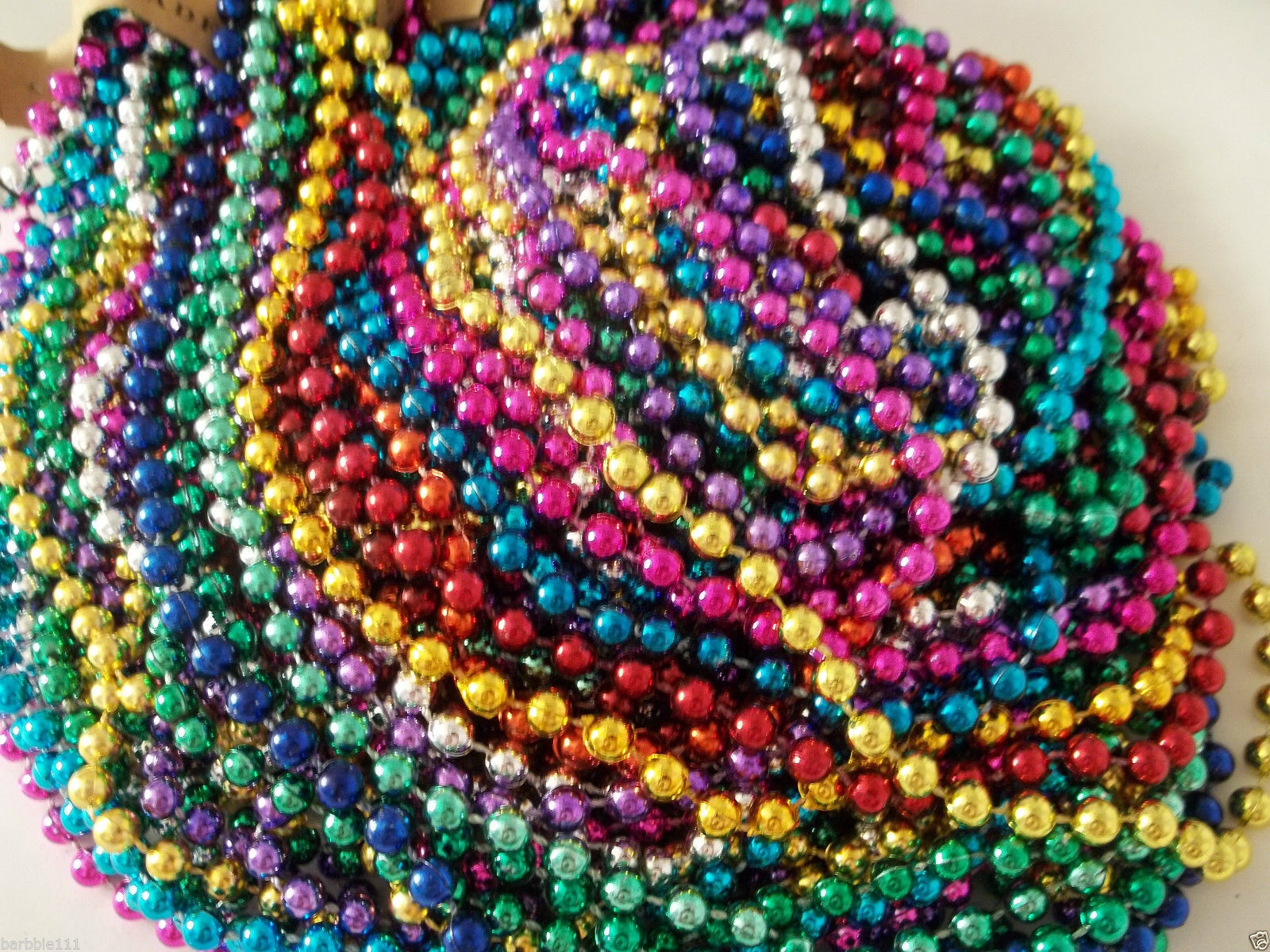 400 Multi Color Mardi Gras Beads Necklaces Party Favors Big Lot 