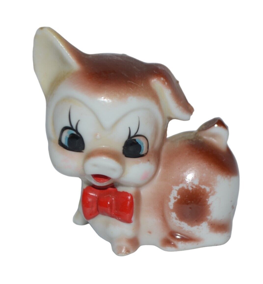 Vintage Pig Figurine Anthropomorphic Kitschy Ceramic Made in Japan