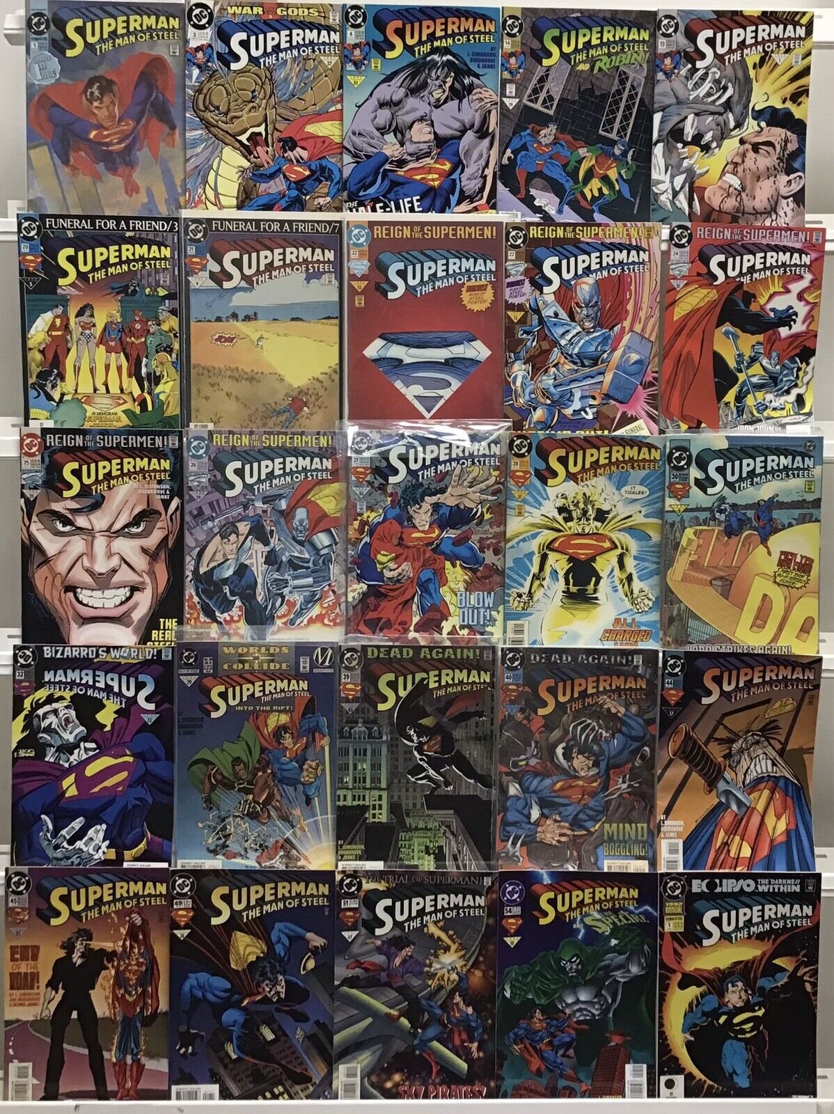 DC Comics - Superman The Man Of Steel - Comic Book Lot Of 25