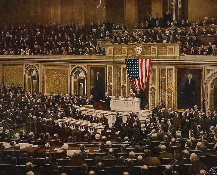 President Wilson asks Congress to declare war on Germany World War I 8x10 Photo