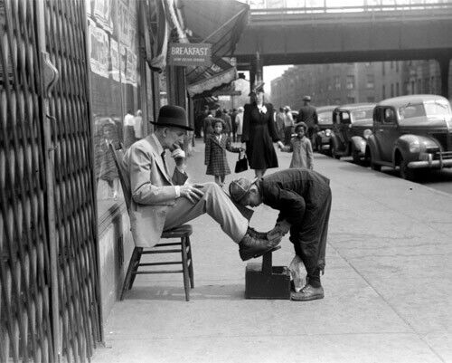 Shoeshine Boy, 47th Street, Chicago, IL 1941 Photo