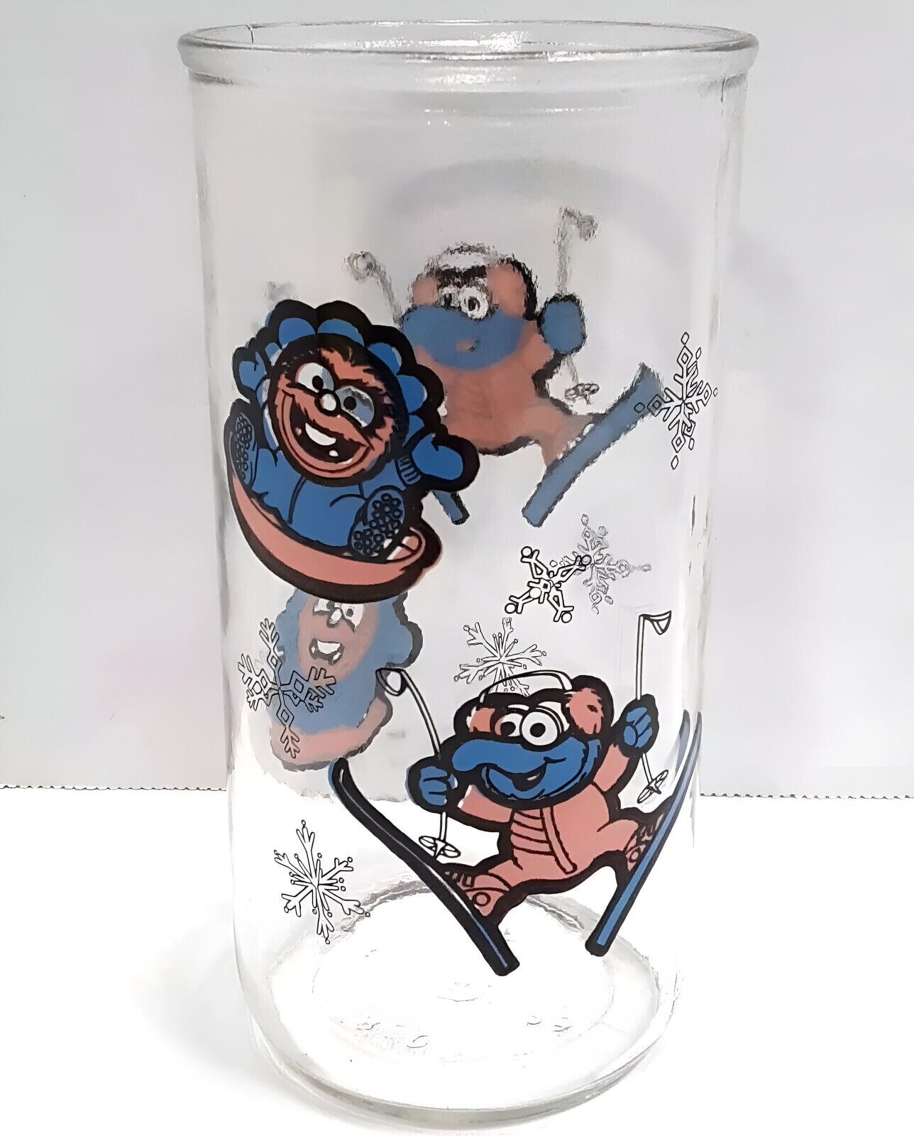 Vintage 1989 Muppet Babies Animal & Gonzo Glass - Henson Associates Inc.