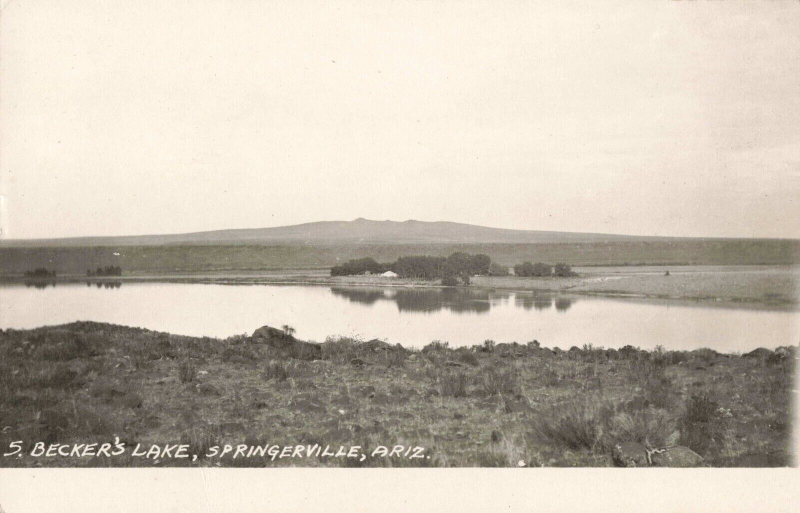 Becker\'s Lake Springerville Arizona AZ 1917 Real Photo RPPC