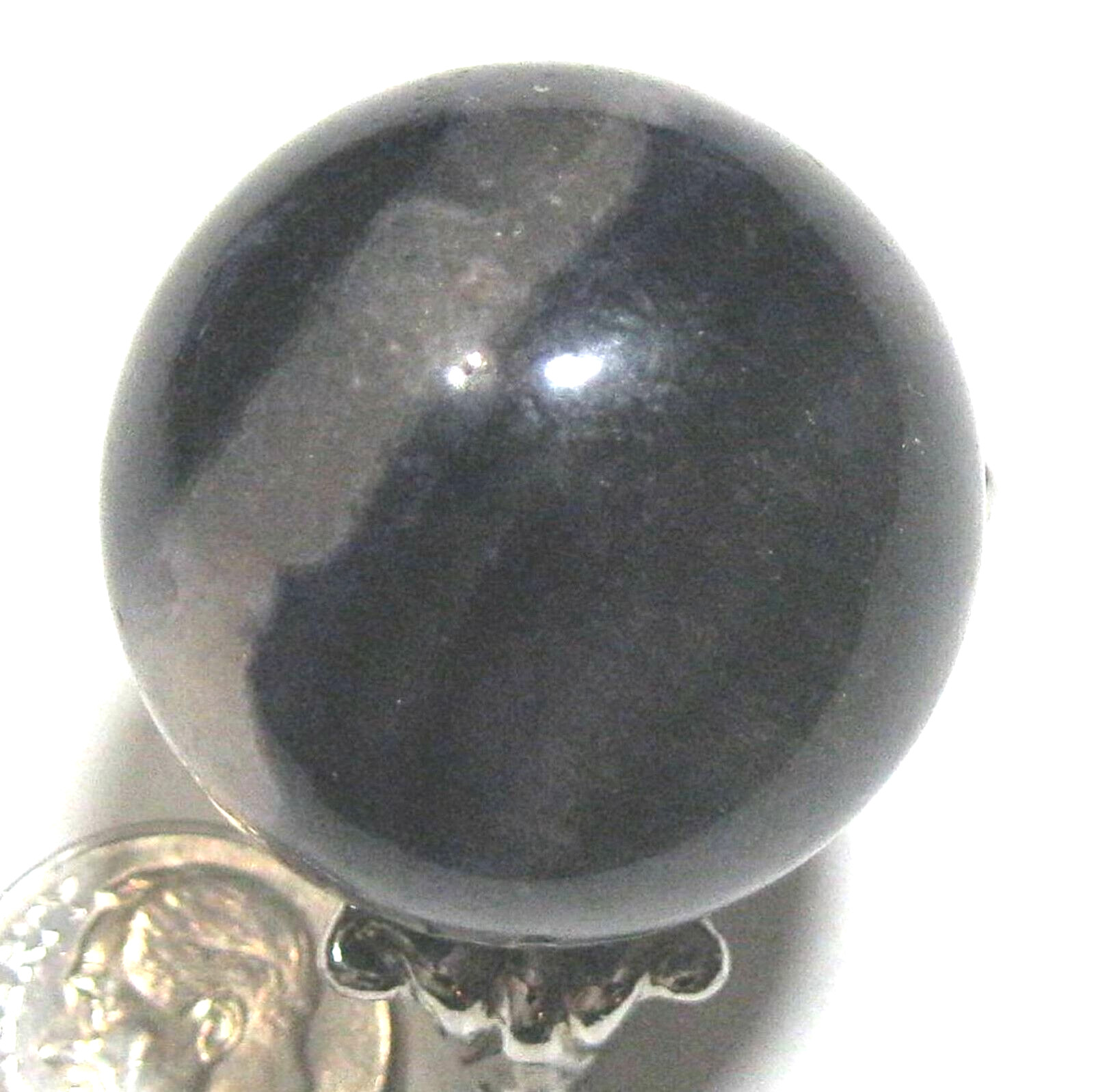 Round purple fluorite ball/orb/sphere stone/rock 30mm 1.61oz 18F