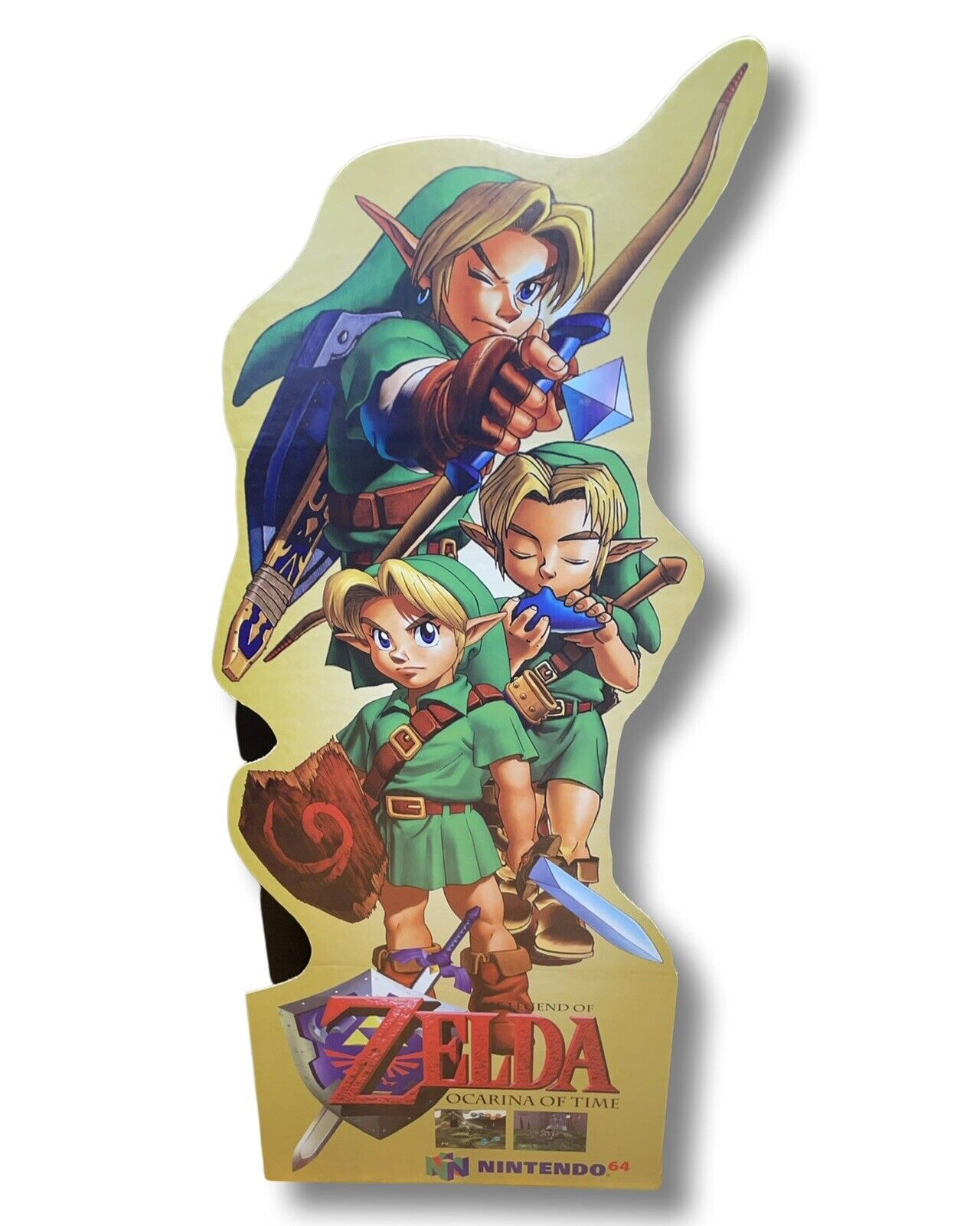 Legend Of Zelda Ocarina Of Time Standee 18x47” Custom Display Sign Nintendo N64
