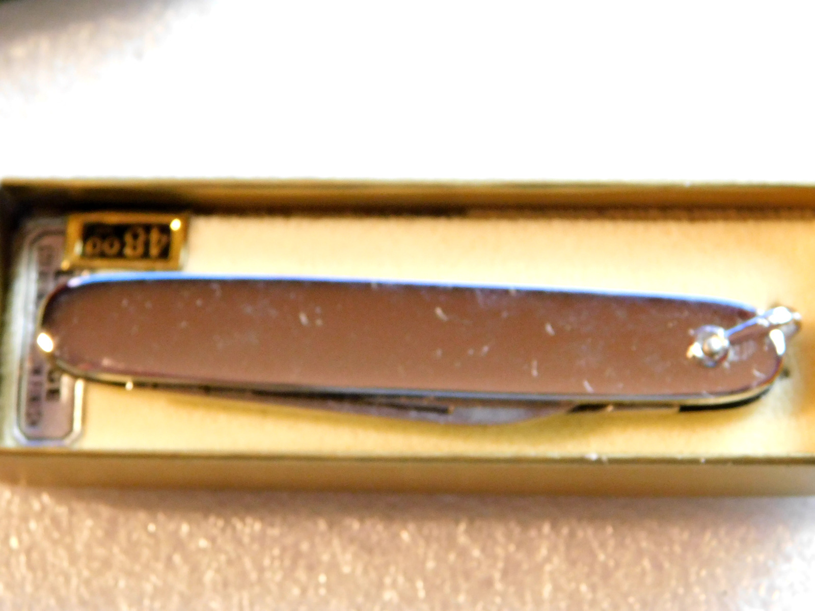 Old Stock New Stock Le Stage Sterling Rhodium Finish Pocket Knife w/Original Box