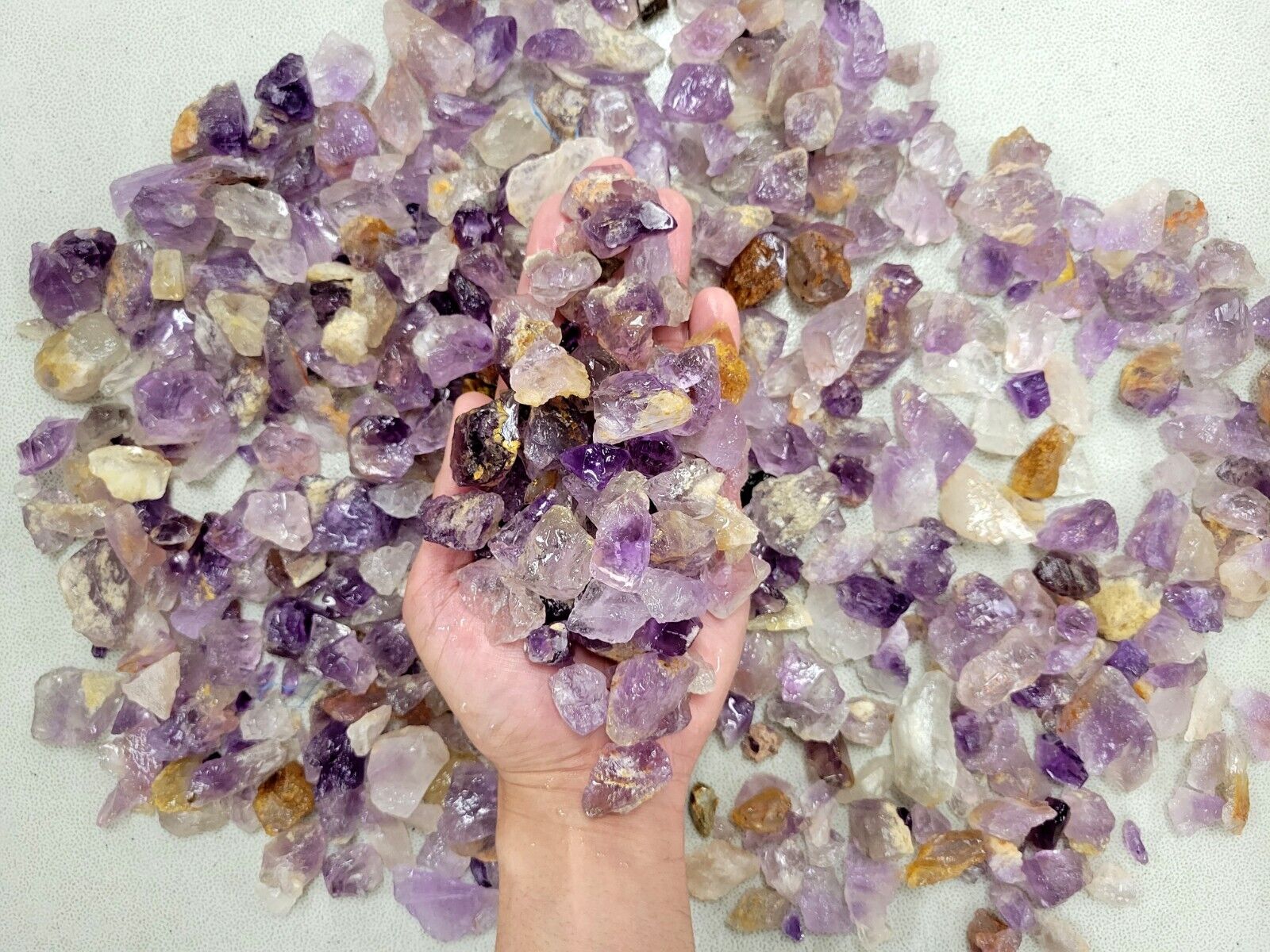 Crushed Amethyst Crystals from Brazil Bulk Raw Rough Chips for Crafting Jewelry