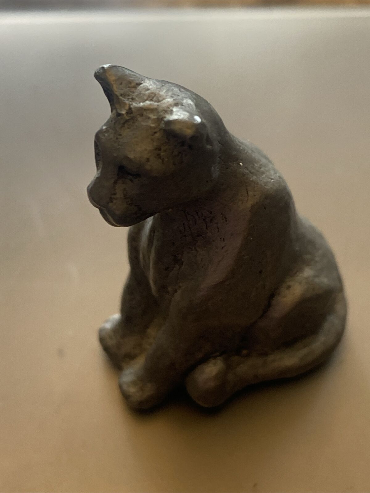Vintage 1996 Girl Scout Cookie sales incentive. Panther cat cougar Pewter