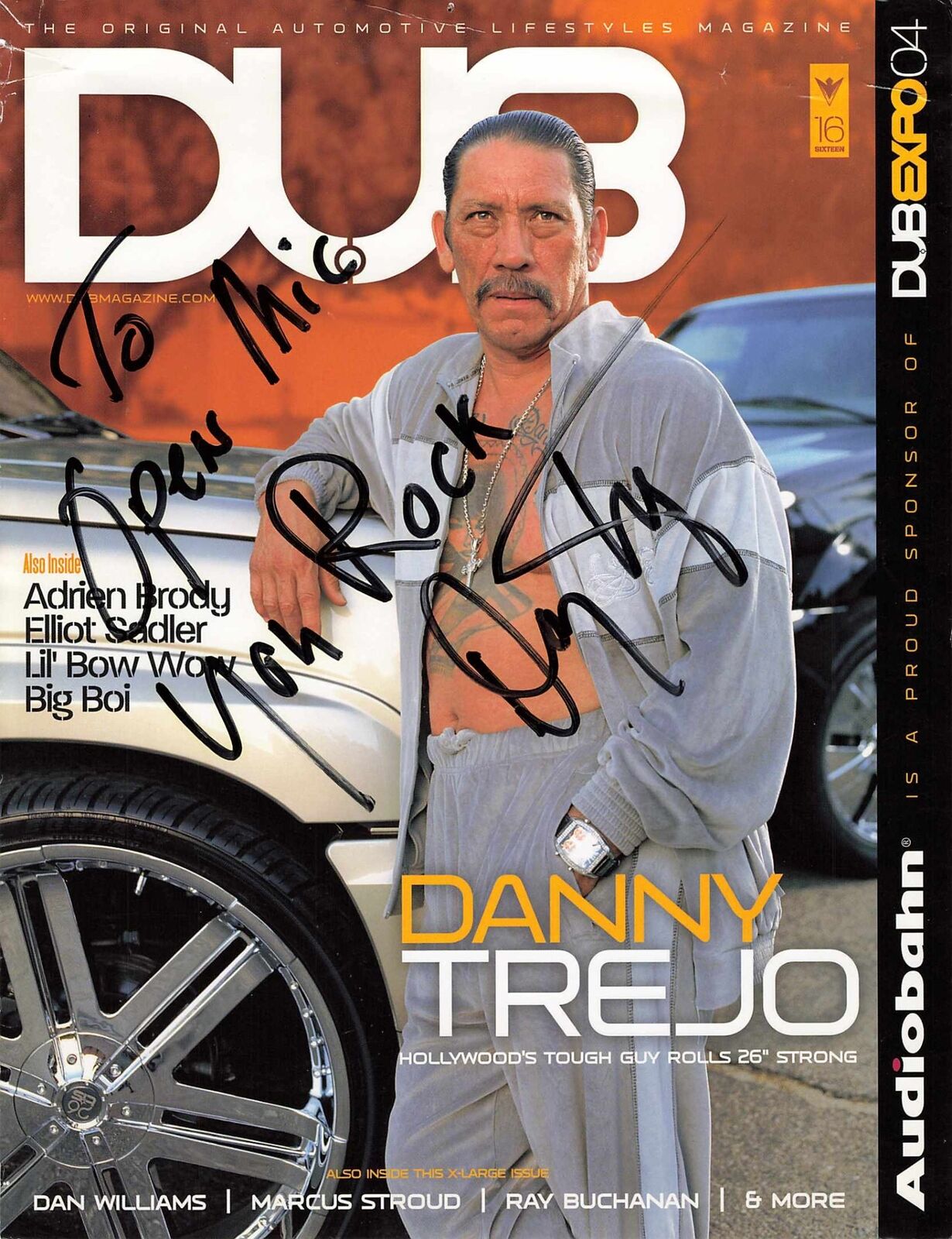 2004 DUB magazine cover signed DANNY TREJO Automotive Lifestyle autograph auto