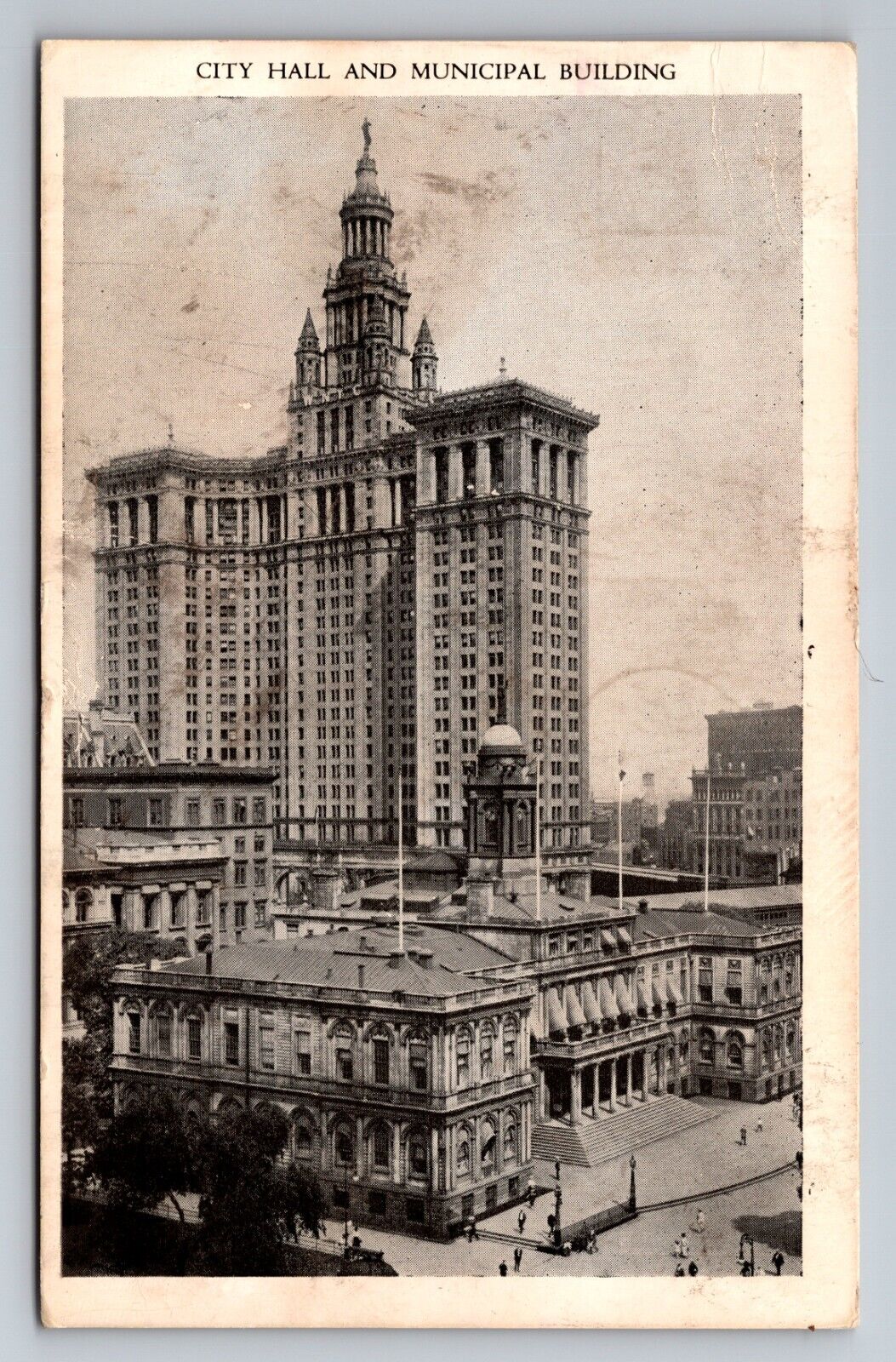 City Hall And Municipal Building Vintage Posted 1945 Postcard
