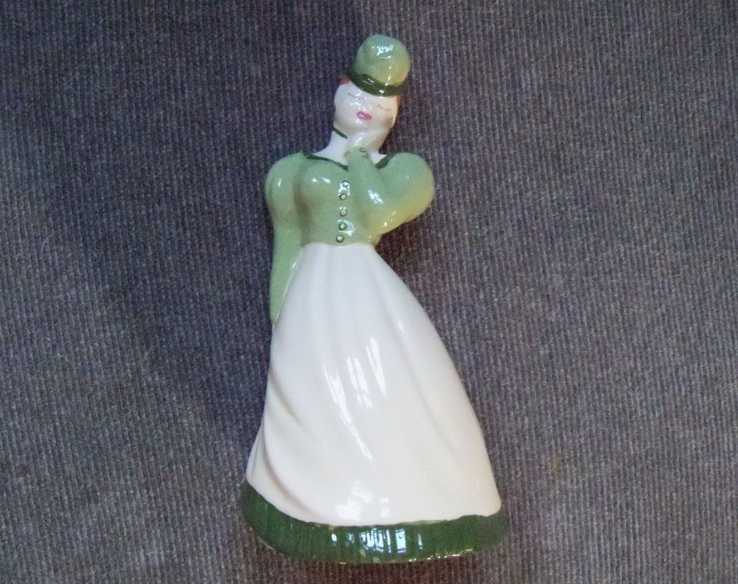 Ceramic Arts Studio Pottery Madison Wisconsin 1890's Green Lillibeth Figure