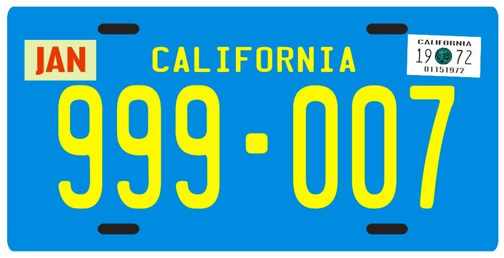 Emergency 51 TV show 1972 California License plate 