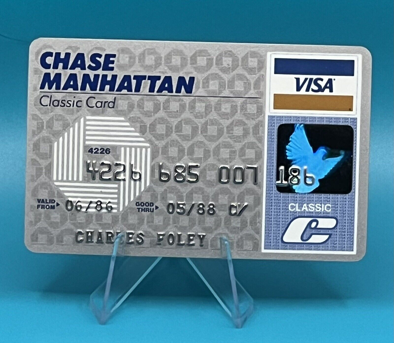Chase Manhattan Classic vintage credit charge Exp 88