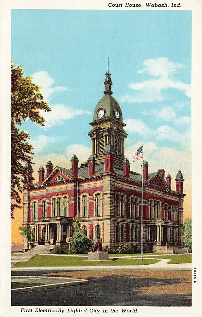 c1920   County Court House Wabash  Indiana IN P574