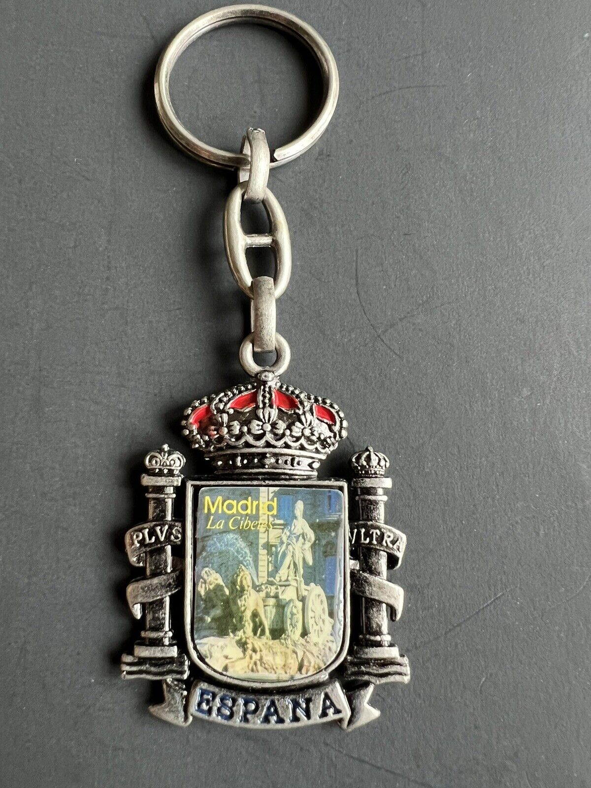 Espana Keychain Souvenir With Madrid Photo. Rare