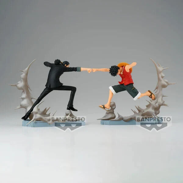 BANDAI BANPRESTO One Piece Monkey D Luffy Rob Lucci Action Figure Statue Duo
