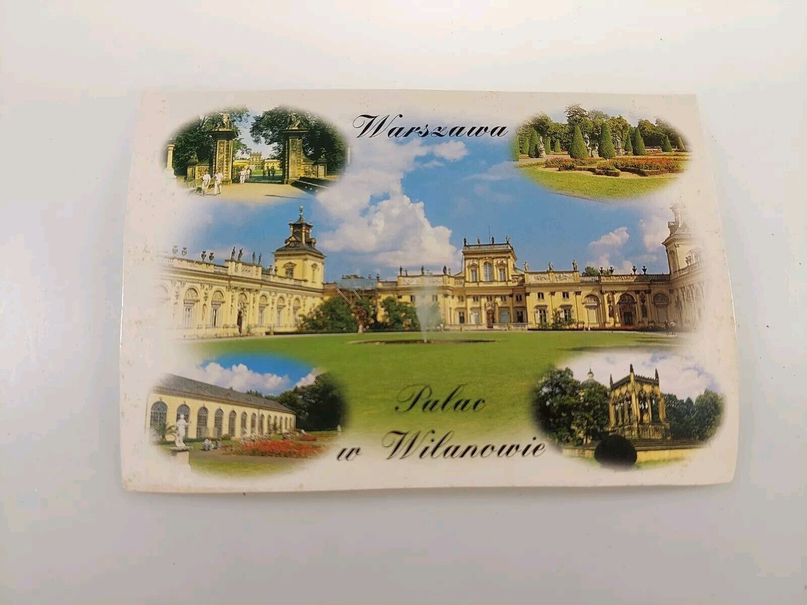 Warszawa postcard Wilanow Palace Warsaw Poland
