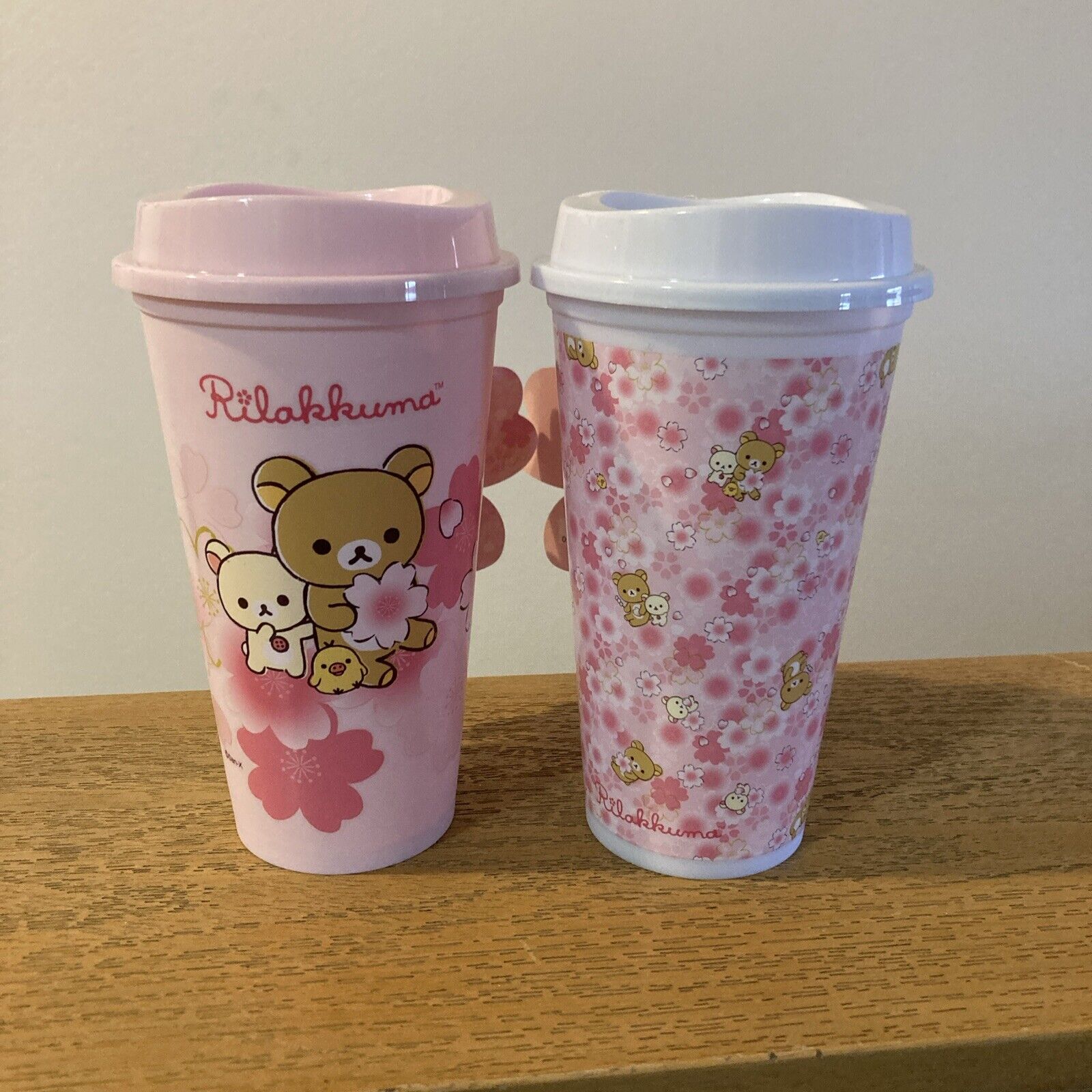 Brand New Round 1 Exclusive Rilakkuma Sakura Resuable Cup Set